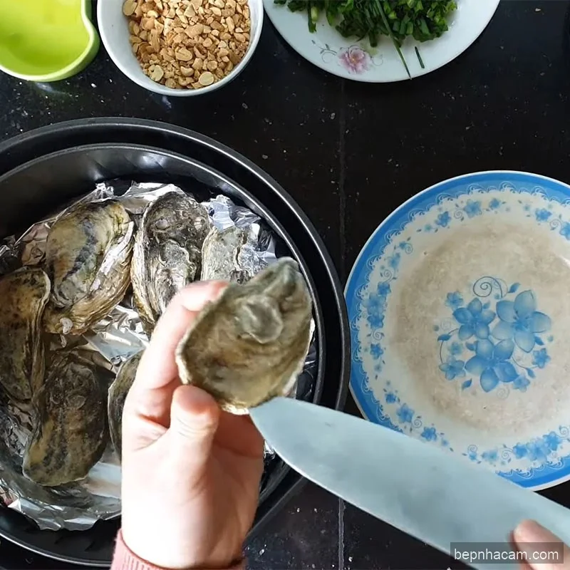 Hàu Nướng Mỡ Hành Bằng Nồi Chiên Không Dầu: Đơn Giản, Thơm Béo Chuẩn Vị Nhà Hàng!